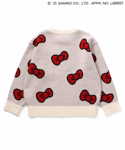 《Hello Kitty》蝴蝶結提花針織衫