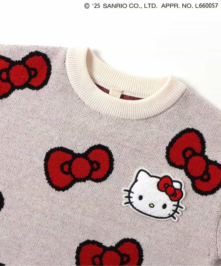 《Hello Kitty》蝴蝶結提花針織衫