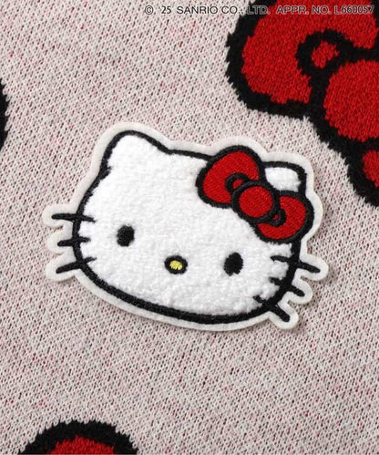 《Hello Kitty》蝴蝶結提花針織衫
