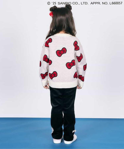 《Hello Kitty》蝴蝶結提花針織衫