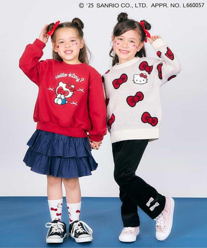 《Hello Kitty》蝴蝶結提花針織衫