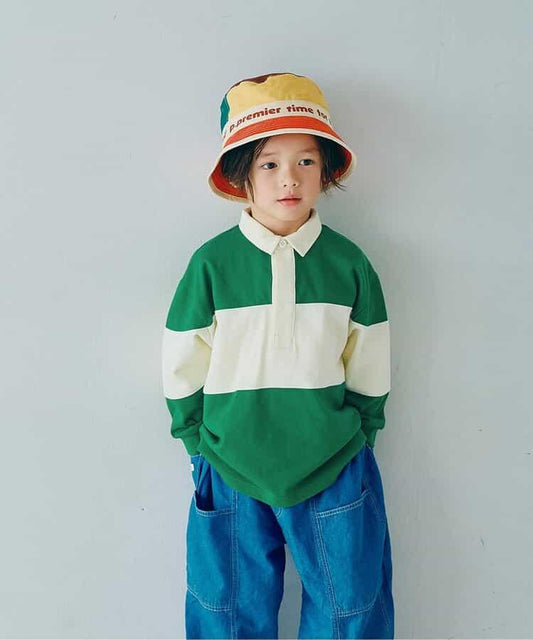 春季拼接長袖橄欖球衫 Link