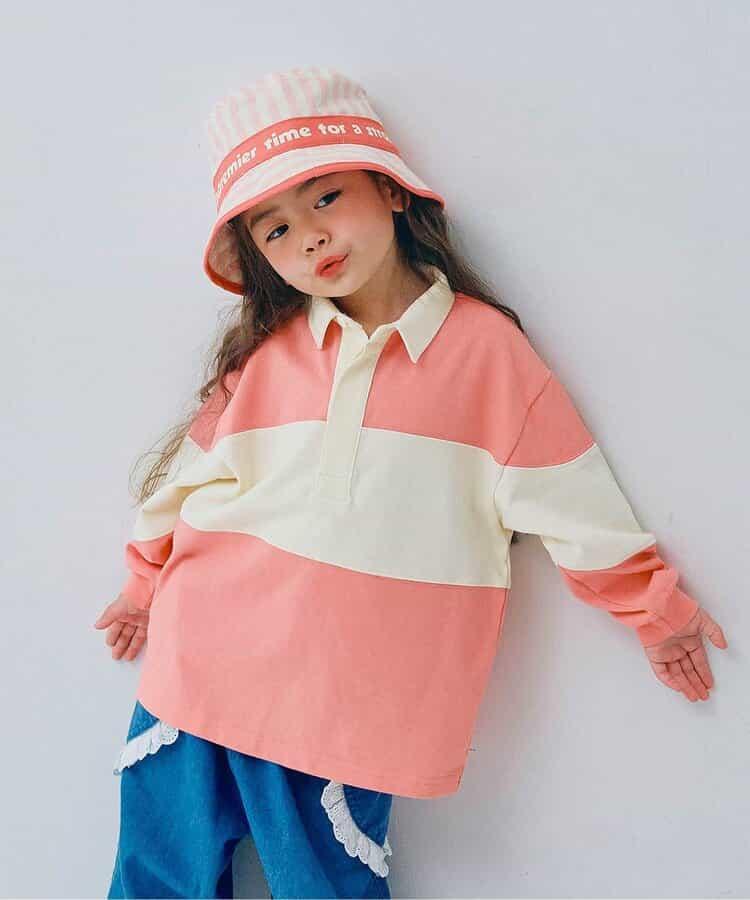 春季拼接長袖橄欖球衫 Link