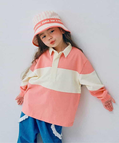 春季拼接長袖橄欖球衫 Link
