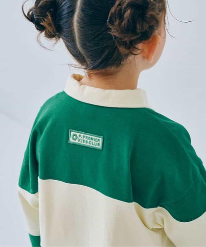 春季拼接色長袖下襬荷葉邊連衣裙 Link