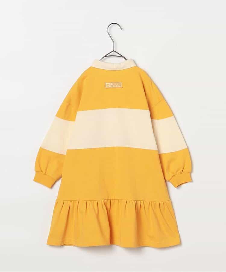 春季拼接色長袖下襬荷葉邊連衣裙 Link