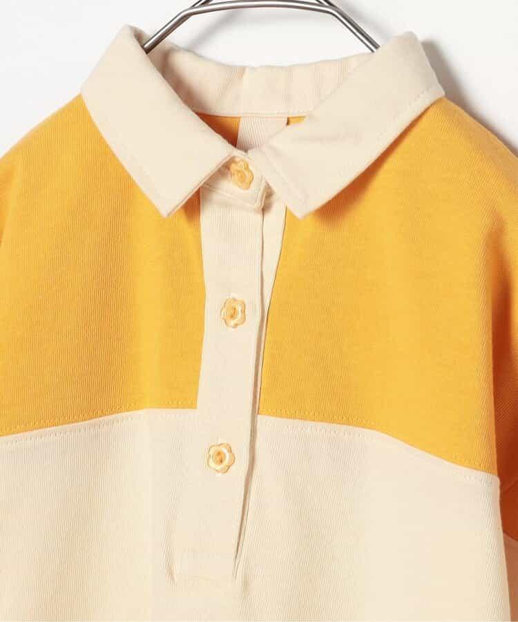 春季拼接色長袖下襬荷葉邊連衣裙 Link