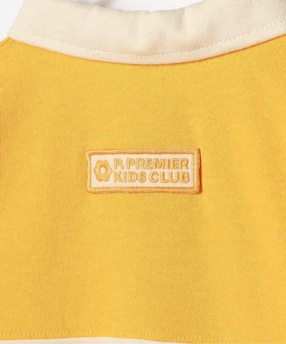 春季拼接色長袖下襬荷葉邊連衣裙 Link