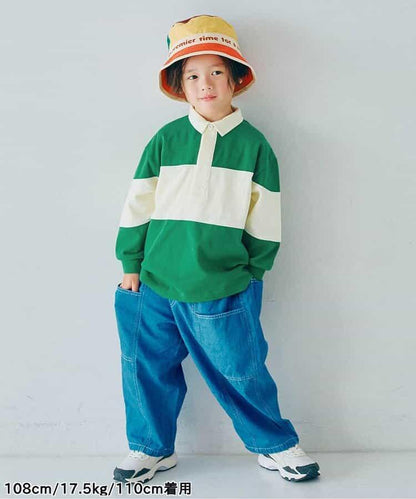 春季拼接長袖橄欖球衫 Link