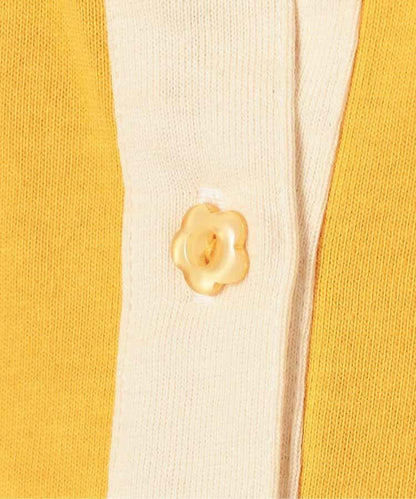 春季拼接色長袖下襬荷葉邊連衣裙 Link