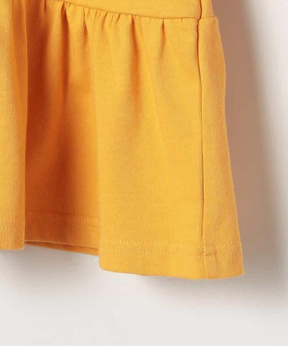 春季拼接色長袖下襬荷葉邊連衣裙 Link