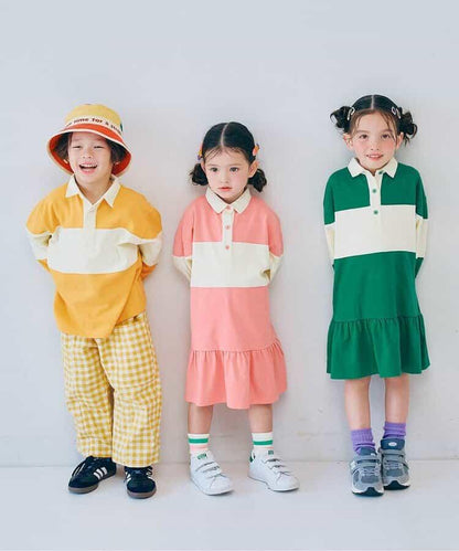 春季拼接長袖橄欖球衫 Link