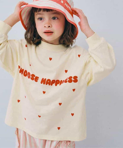 愛心圖案長袖T恤