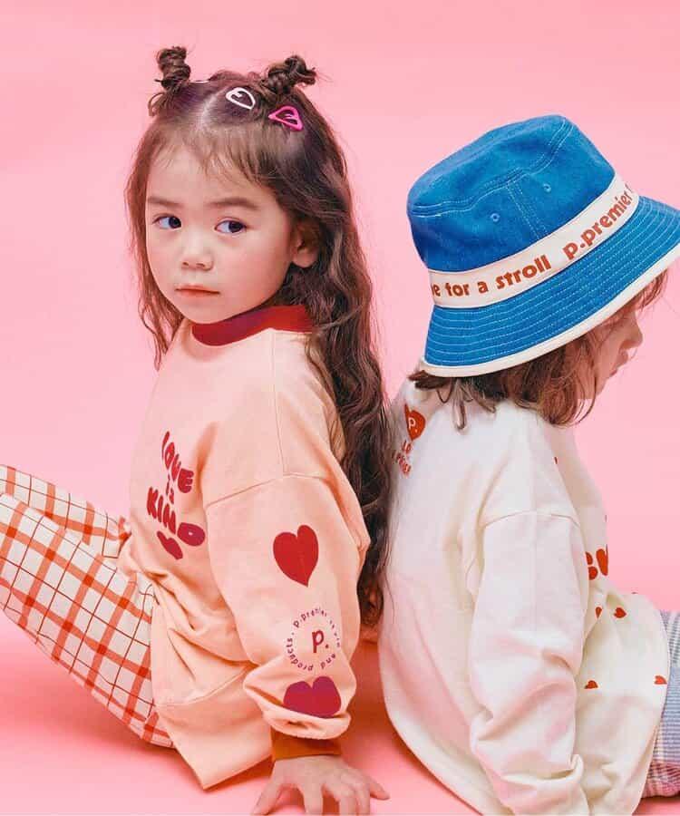 愛心圖案長袖T恤