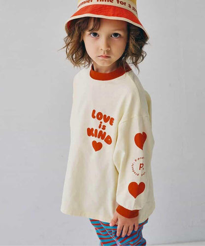 愛心圖案長袖T恤