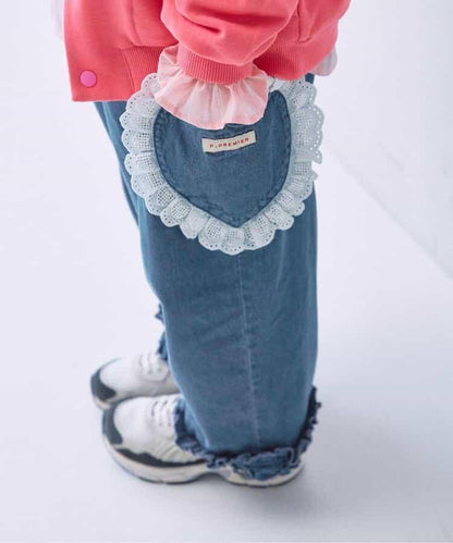 愛心口袋荷葉邊褲 Link