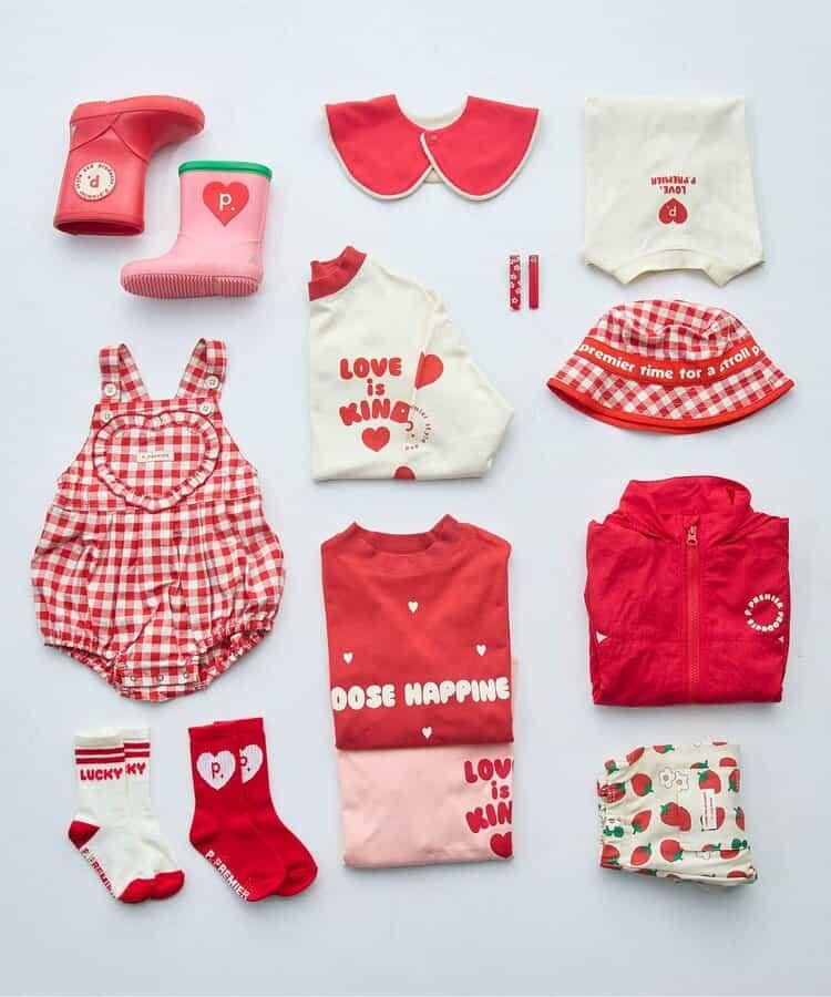 愛心圖案長袖T恤