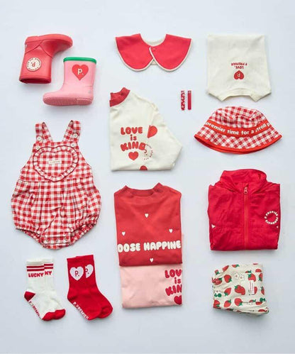 愛心圖案長袖T恤