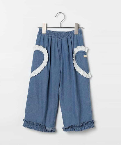 愛心口袋荷葉邊褲 Link