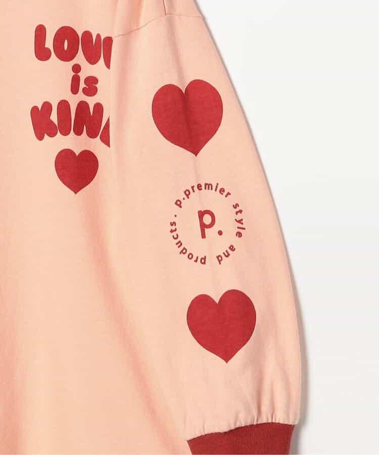 愛心圖案長袖T恤