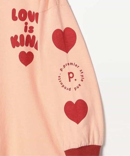 愛心圖案長袖T恤