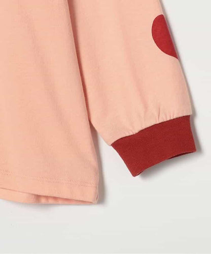 愛心圖案長袖T恤