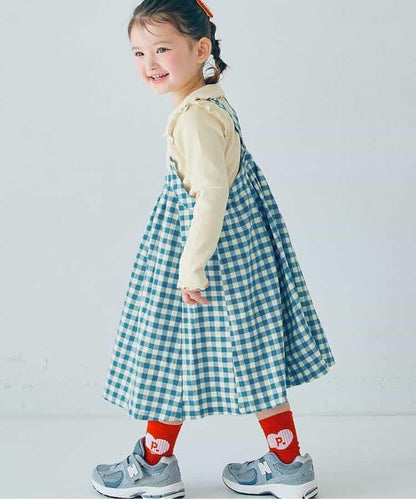 格子連衣裙&波浪邊上衣套裝 Link