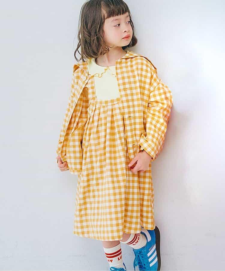 格子連衣裙&波浪邊上衣套裝 Link