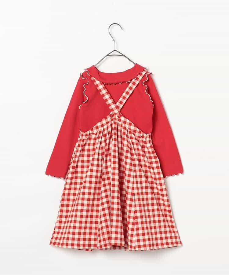 格子連衣裙&波浪邊上衣套裝 Link