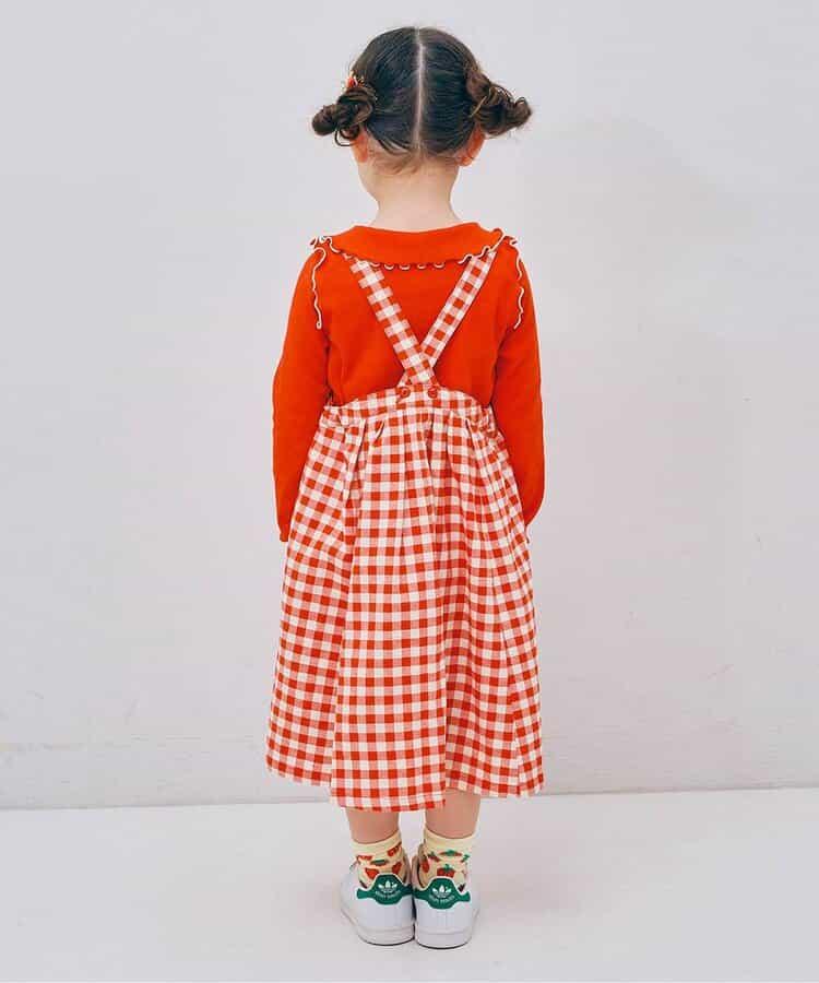 格子連衣裙&波浪邊上衣套裝 Link