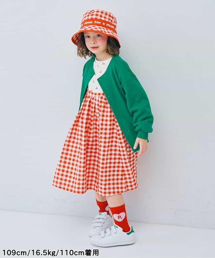 格子連衣裙&波浪邊上衣套裝 Link