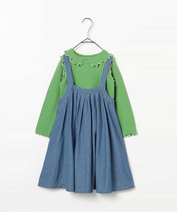 格子連衣裙&波浪邊上衣套裝 Link