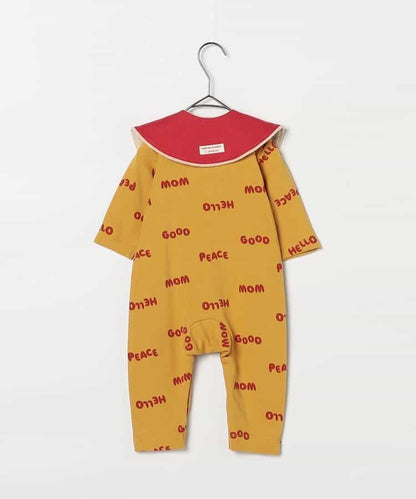 全印花彈力連體衣&圍嘴套裝 Link