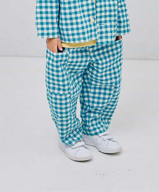 拼接設計寬鬆長褲 Link