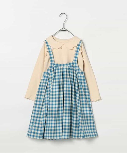 格子連衣裙&波浪邊上衣套裝 Link