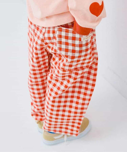 拼接設計寬鬆長褲 Link