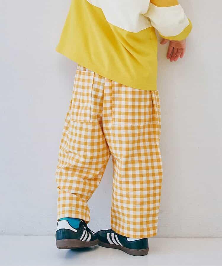 拼接設計寬鬆長褲 Link