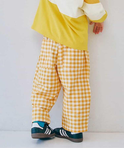 拼接設計寬鬆長褲 Link