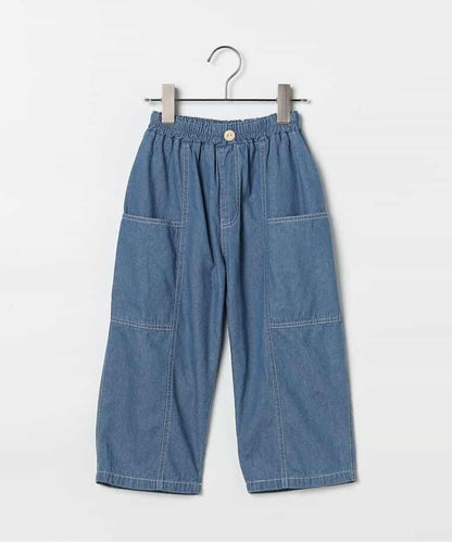 拼接設計寬鬆長褲 Link