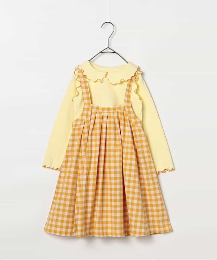 格子連衣裙&波浪邊上衣套裝 Link