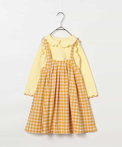 格子連衣裙&波浪邊上衣套裝 Link