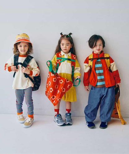 拼接設計寬鬆長褲 Link