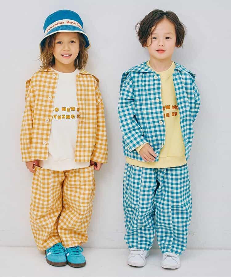 拼接設計寬鬆長褲 Link