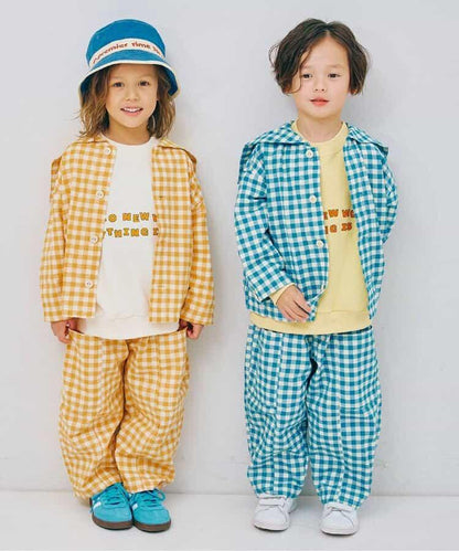 拼接設計寬鬆長褲 Link