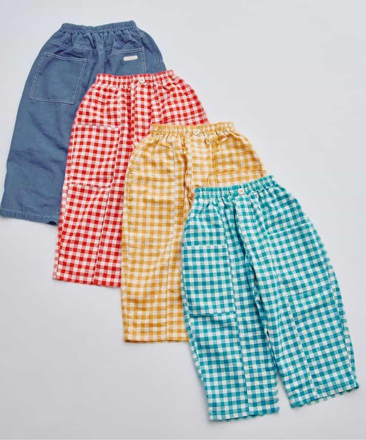 拼接設計寬鬆長褲 Link