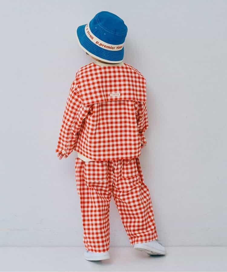 拼接設計寬鬆長褲 Link