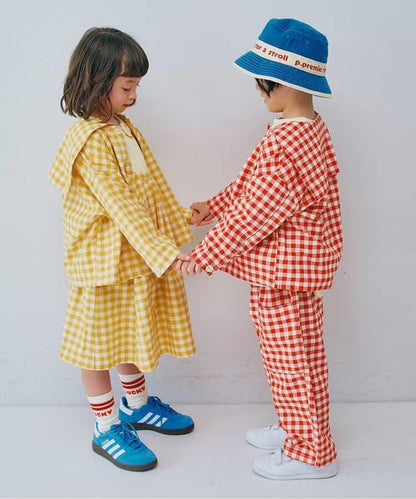 拼接設計寬鬆長褲 Link