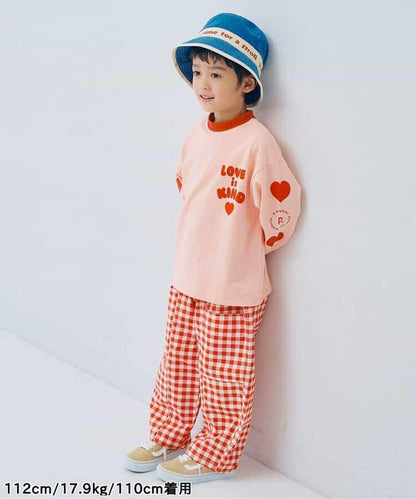 拼接設計寬鬆長褲 Link