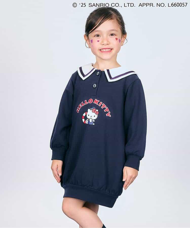 《Hello Kitty》蝴蝶結水手連衣裙