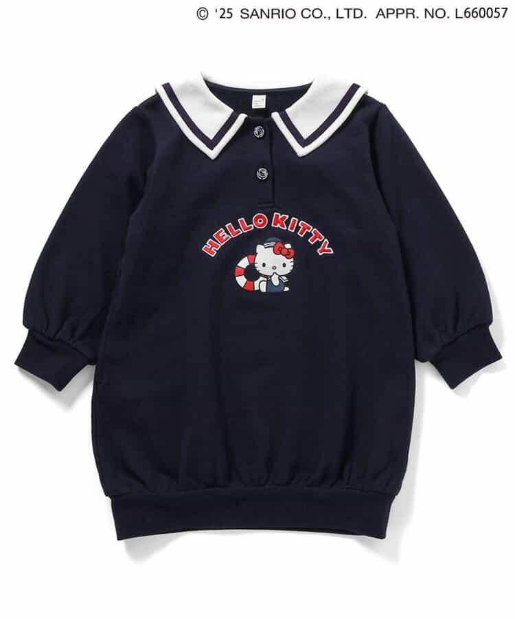 《Hello Kitty》蝴蝶結水手連衣裙
